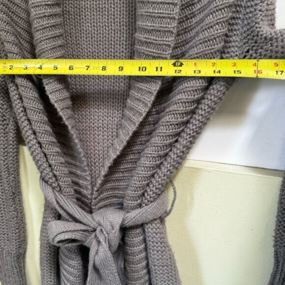 Aritzia Wilfred Alpaca Wool Wrap Cardigan Shawl Collar Sweater Chunky Knit Soft - Picture 14 of 15